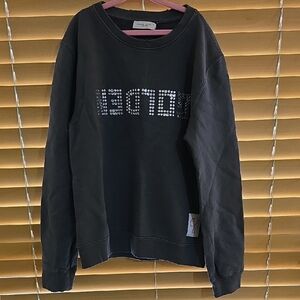 NWT Golden Goose Black Crewneck Sweater with Rhinestone Detail Size 10